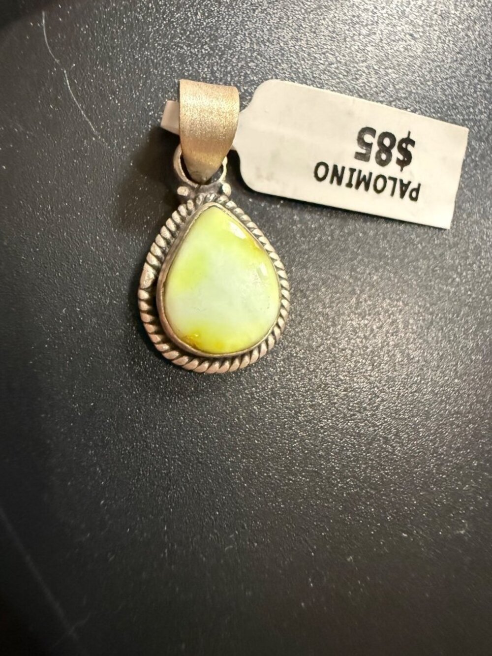 Artisan crafted Palomino Sterling Silver Teardrop Pendant Southwest Boho 1.91g